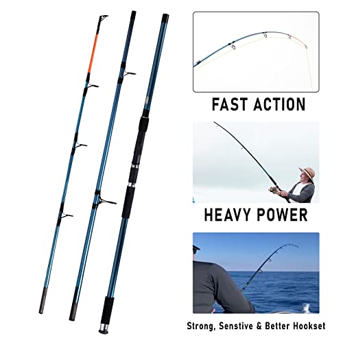 12ft Surf Rod 8000/9000 Spinning Reel 9+1 BB Saltwater Fishing Combo I24597