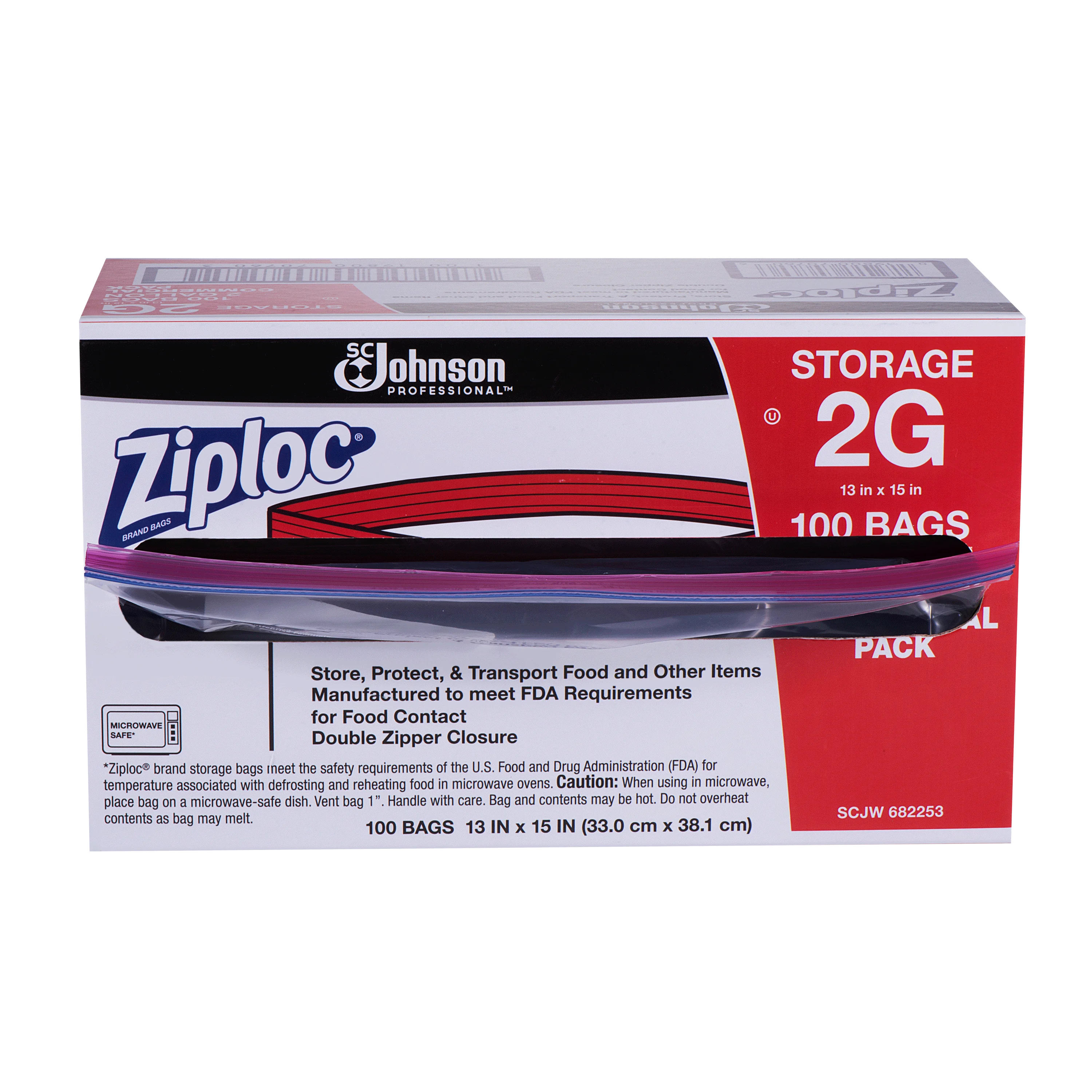 2 Gallon 100 Ct Storage Bags K3452