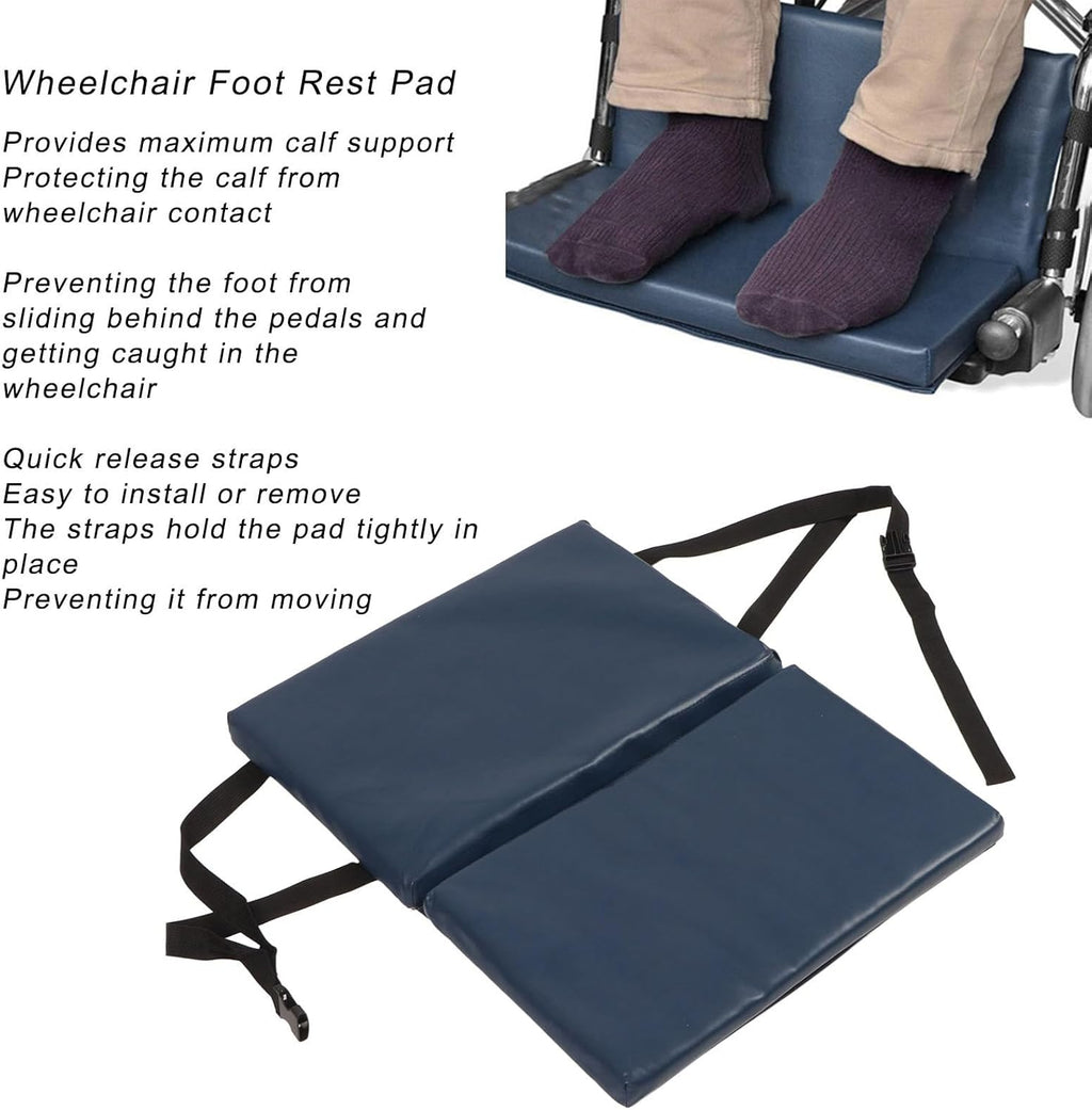 Wheelchair Foot Rest Extender Elevating Pad Leg Cushion Protector with Quick Release Strap D71135