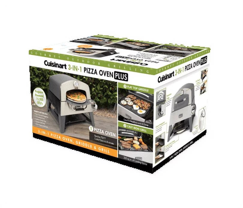 3-in-1 Pizza Oven, Griddle, and Grill A6384