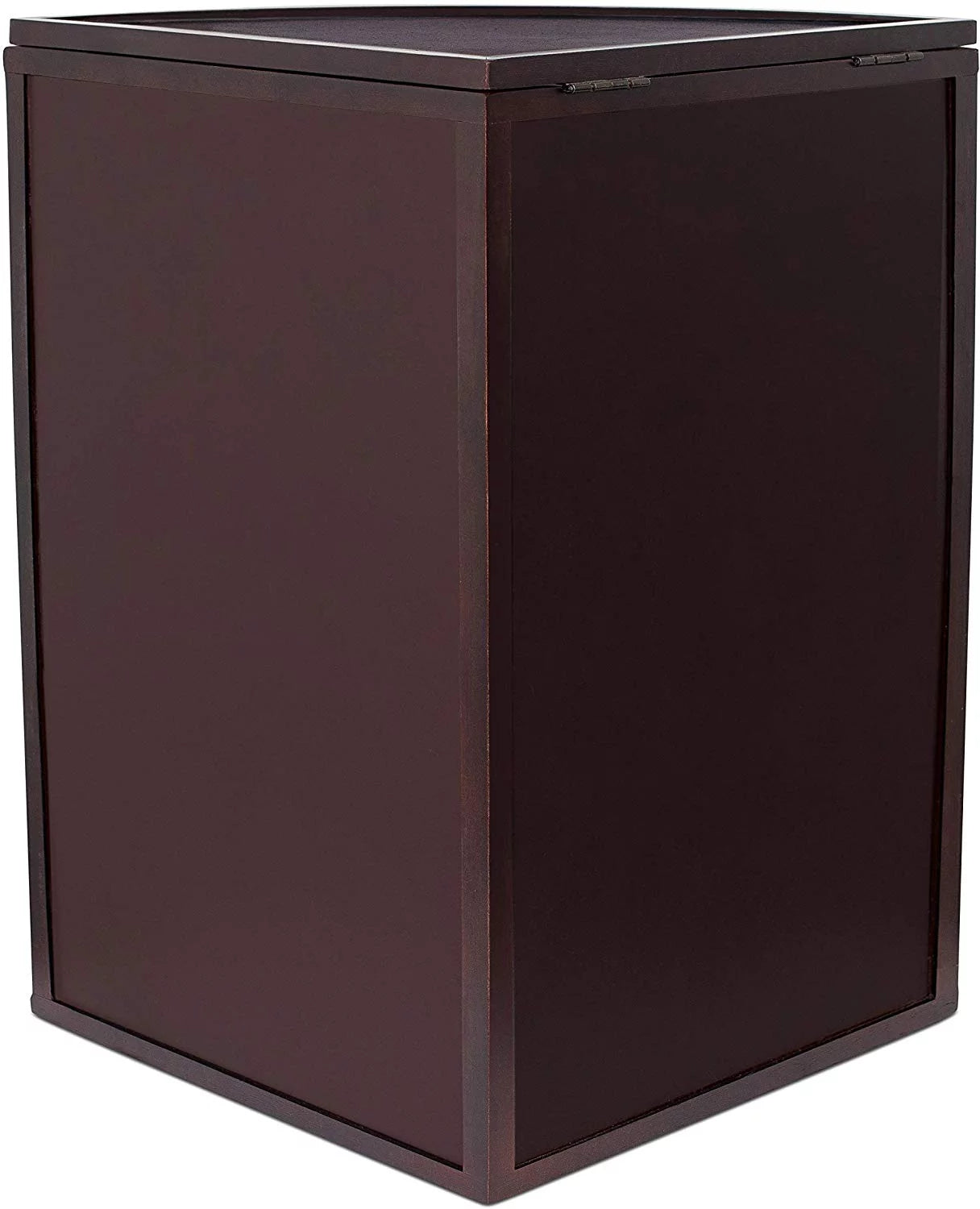 Compact Corner Laundry Hamper with Lid - Black W249764