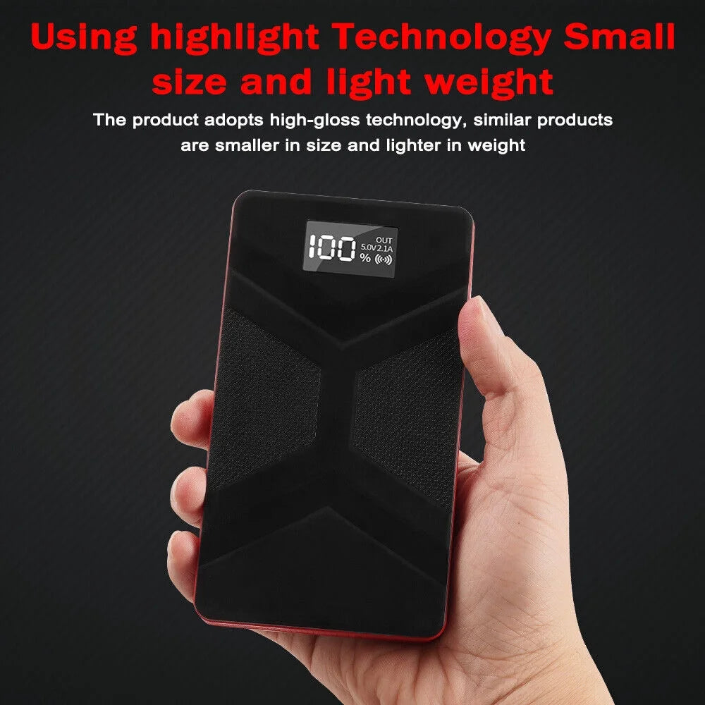 20000mAh Portable Car Battery Jump Starter with LED Light Black G105636