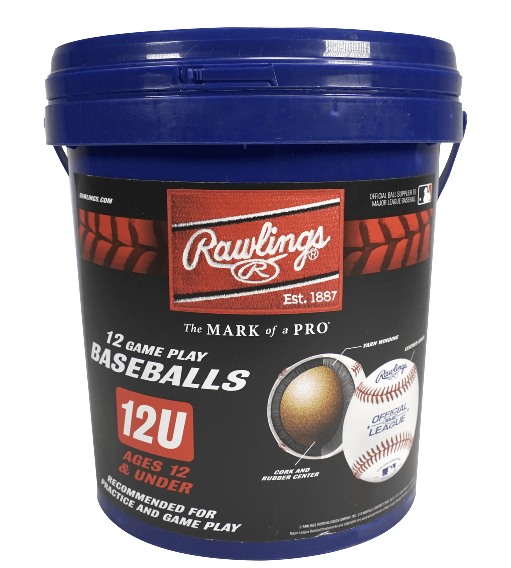 12 Count Youth Practice Baseball Bucket S310