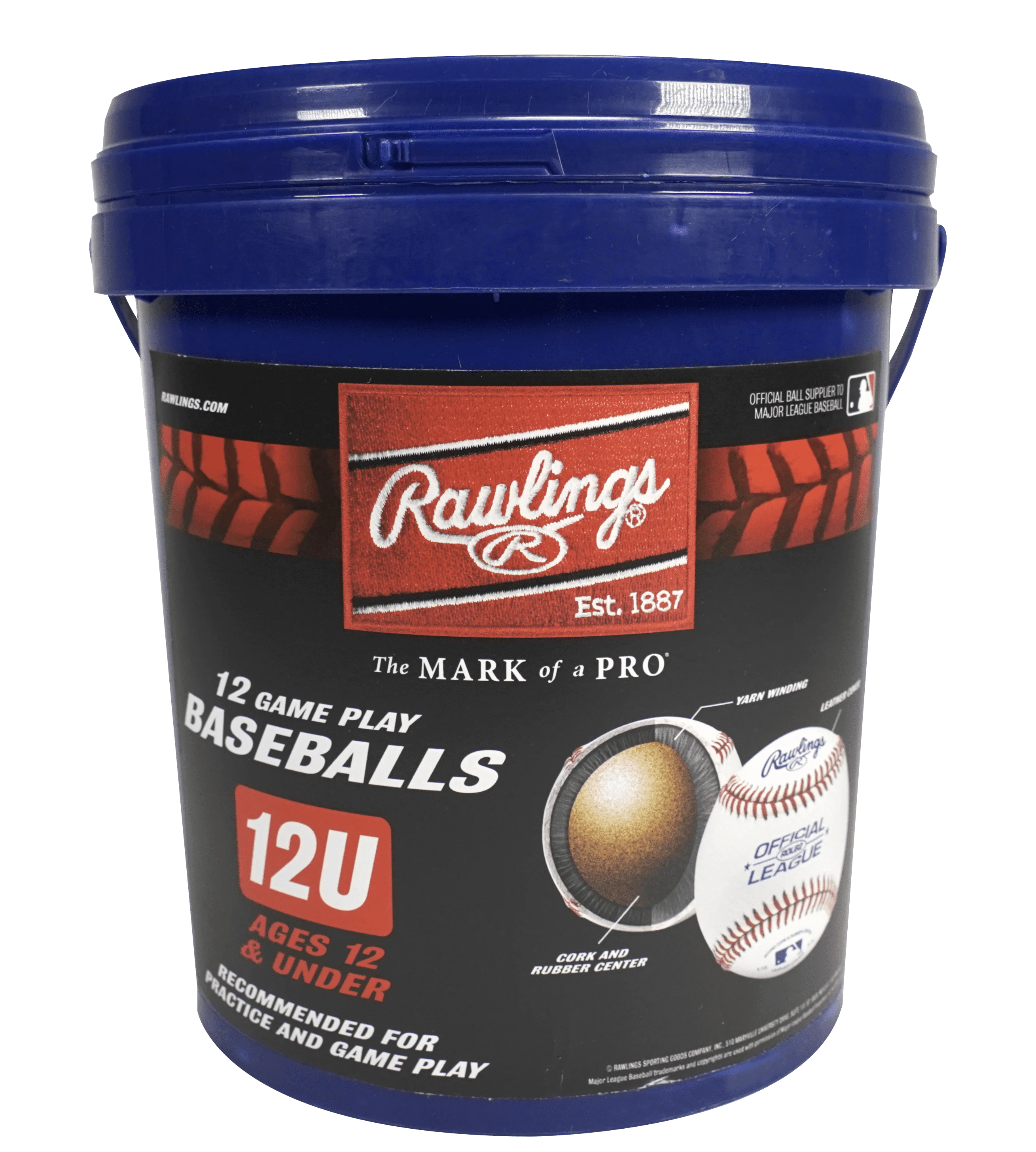 12 Count Youth Practice Baseball Bucket S310