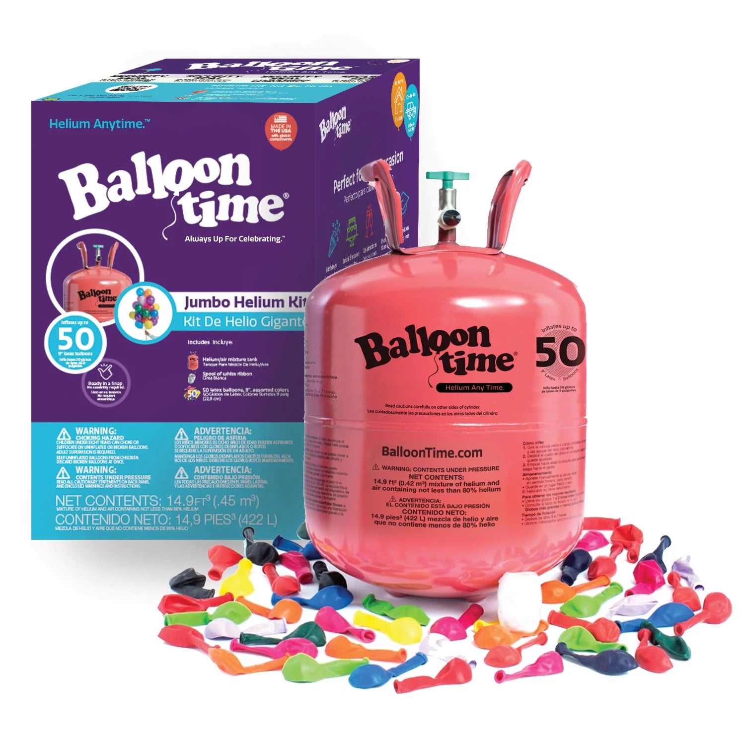 12in Helium Tank Kit with Latex Balloons I516