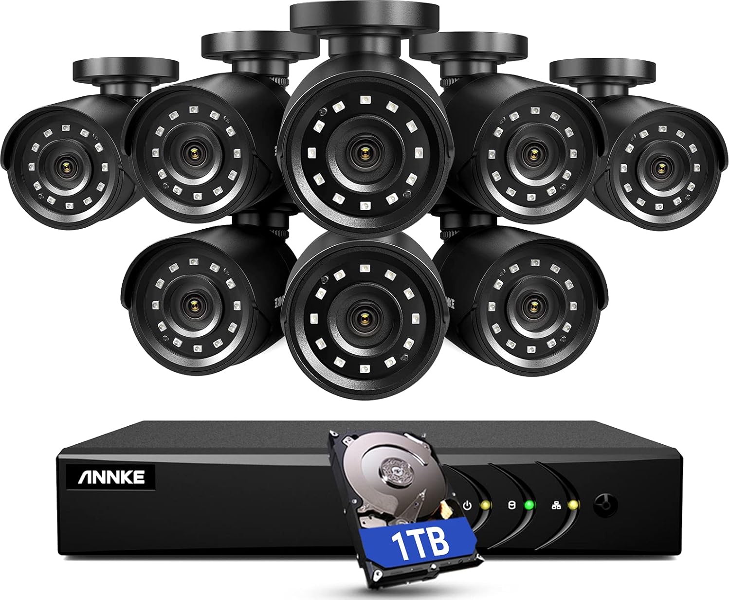 5MP 8 Channel Security Camera System with 1TB Hard Drive U223
