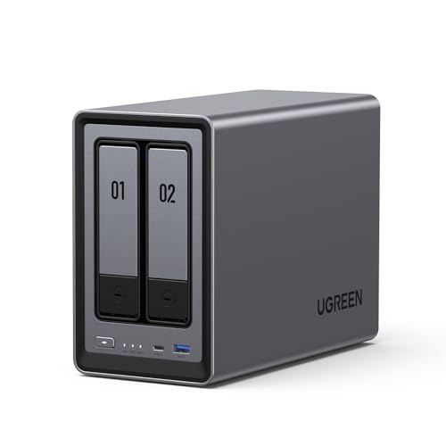 2-Bay Desktop NAS with Intel N100 Quad-core CPU, 8GB DDR5 RAM, 2.5GbE, 2 M.2 NVMe Slots, 4K HDMI O854