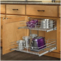 21-Inch Pullout 2 Tier Wire Basket Cookware Cabinet Organizer M21210