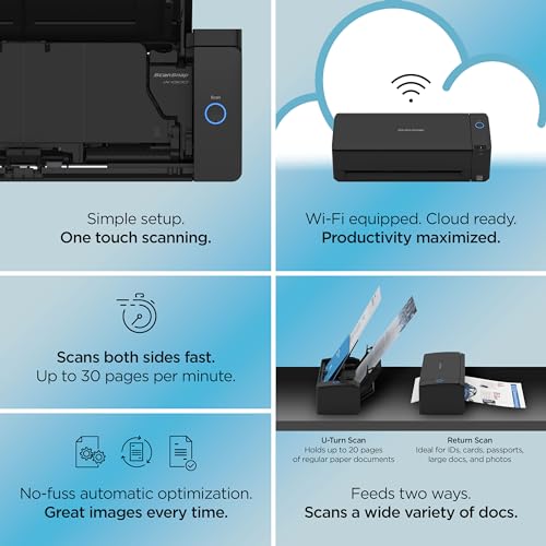 White Double-Sided Color Document Scanner with Auto Document Feeder M78528
