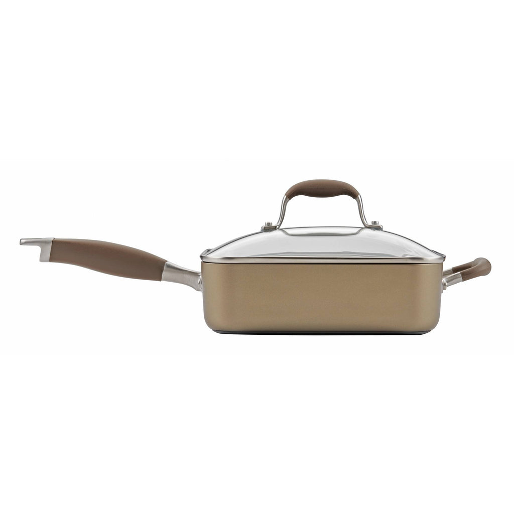 Hard-Anodized Nonstick 4-Quart Covered Square Saute F8898