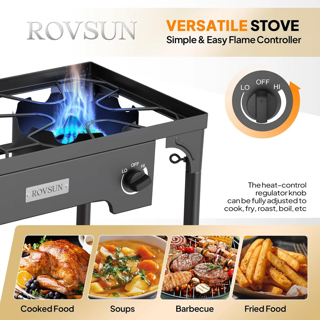 2 Burner Propane Gas Stove with Carrying Bag V399588