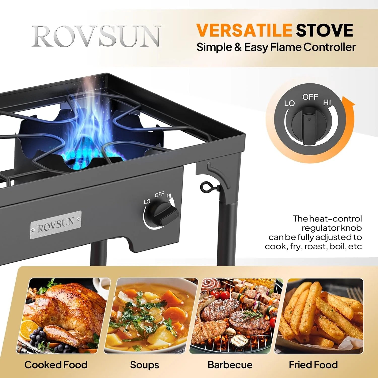 2 Burner Propane Gas Stove with Carrying Bag V399588