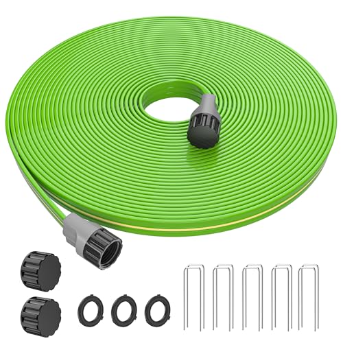 Flat Soaker Hose 50 FT with Stakes S57398