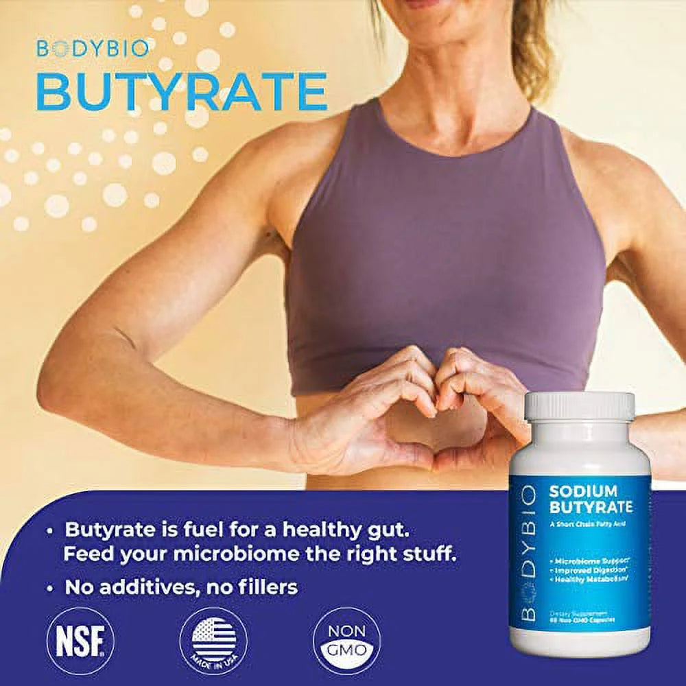 Butyrate Gut Health Supplement 100 Calcium Magnesium Capsules B711