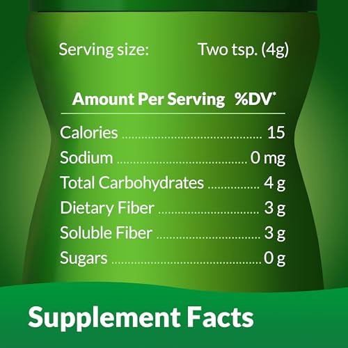Unflavored Prebiotic Fiber Supplement Powder, 62 Servings (8.7 Ounces) D603350