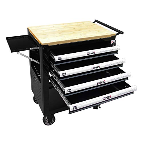 Black 4-Drawer Rolling Tool Cart W3478