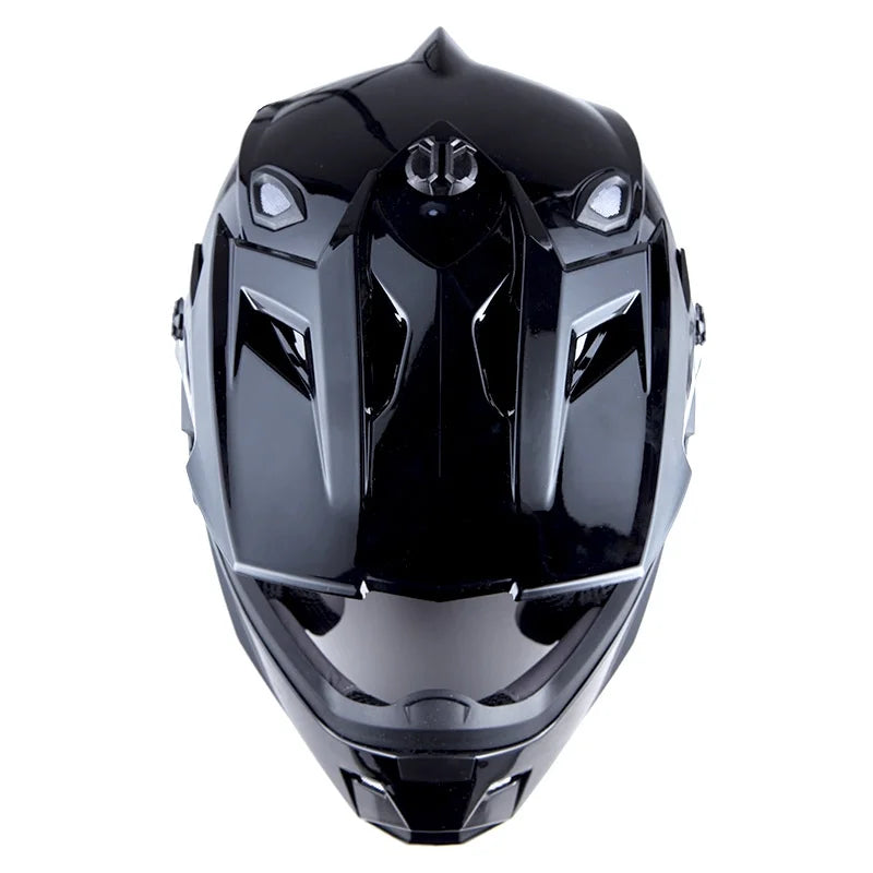Glossy Black Motocross Helmet E1098