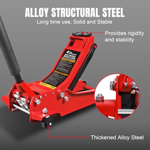 3 Ton Hydraulic Trolley Floor Jack with Extra Saddle M133