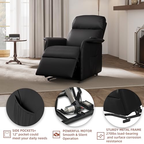 Black Electric Power Lift Recliner Chair with Massage and Heating V151841