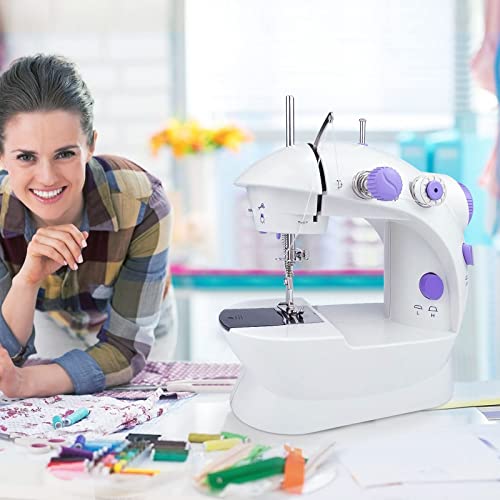 Mini Sewing Machine, Adjustable 2-Speed 2-Thread Portable Electric Sewing Machine with Foot Pedal T45431