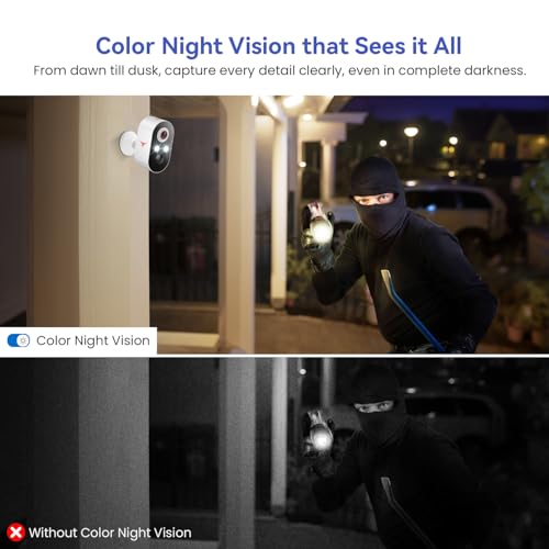 2 Pack 1080p Wireless Security Camera with Color Night Vision G825947