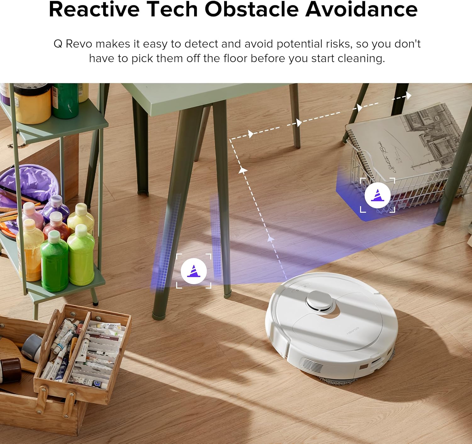 Robot Vacuum and Mop Combo, Self-Drying, 5500Pa Suction E79217