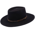Crushable Gambler Hat Black Wool Felt N47792