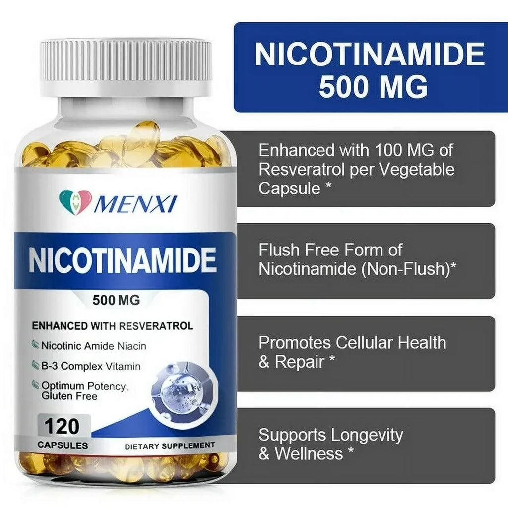 120 Capsules Nicotinamide Resveratrol Supplement D318