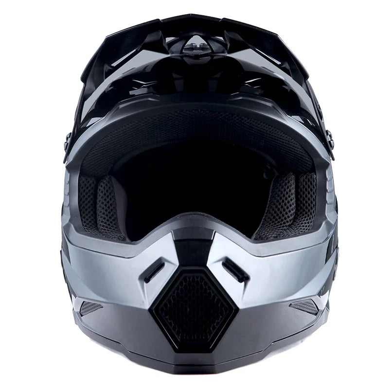 Glossy Black Motocross Helmet E1098