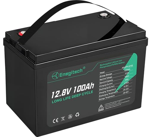 12V 100Ah LiFePO4 Lithium Battery, 12.8V 100Ah F3262