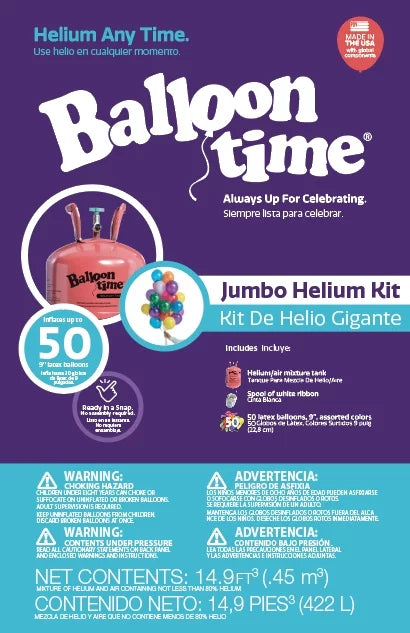 12in Helium Tank Kit with Latex Balloons I516