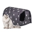 Waterproof Outdoor Cat House Black J94749