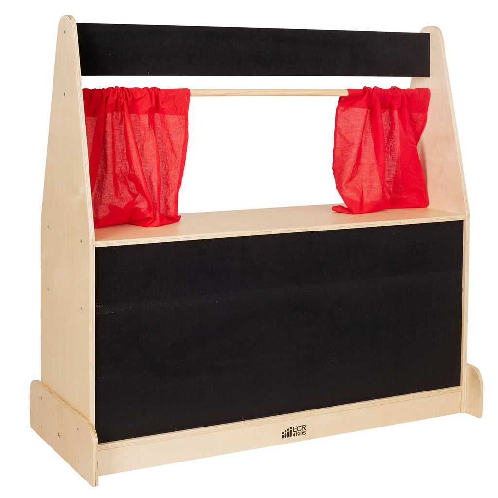 Black Wood Flannel Puppet Theater B487266