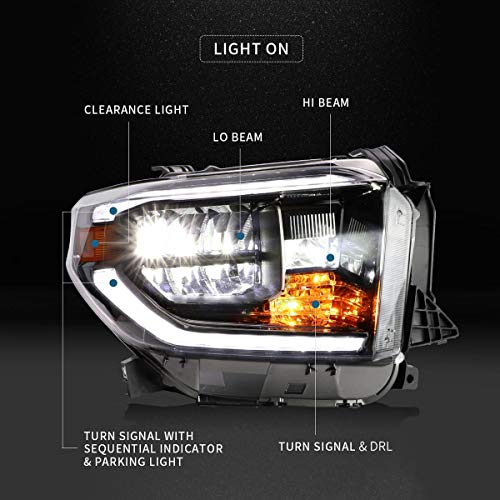 LED Headlights for Toyota Tundra 2014-2021 with Sequential Turn Signals L5651