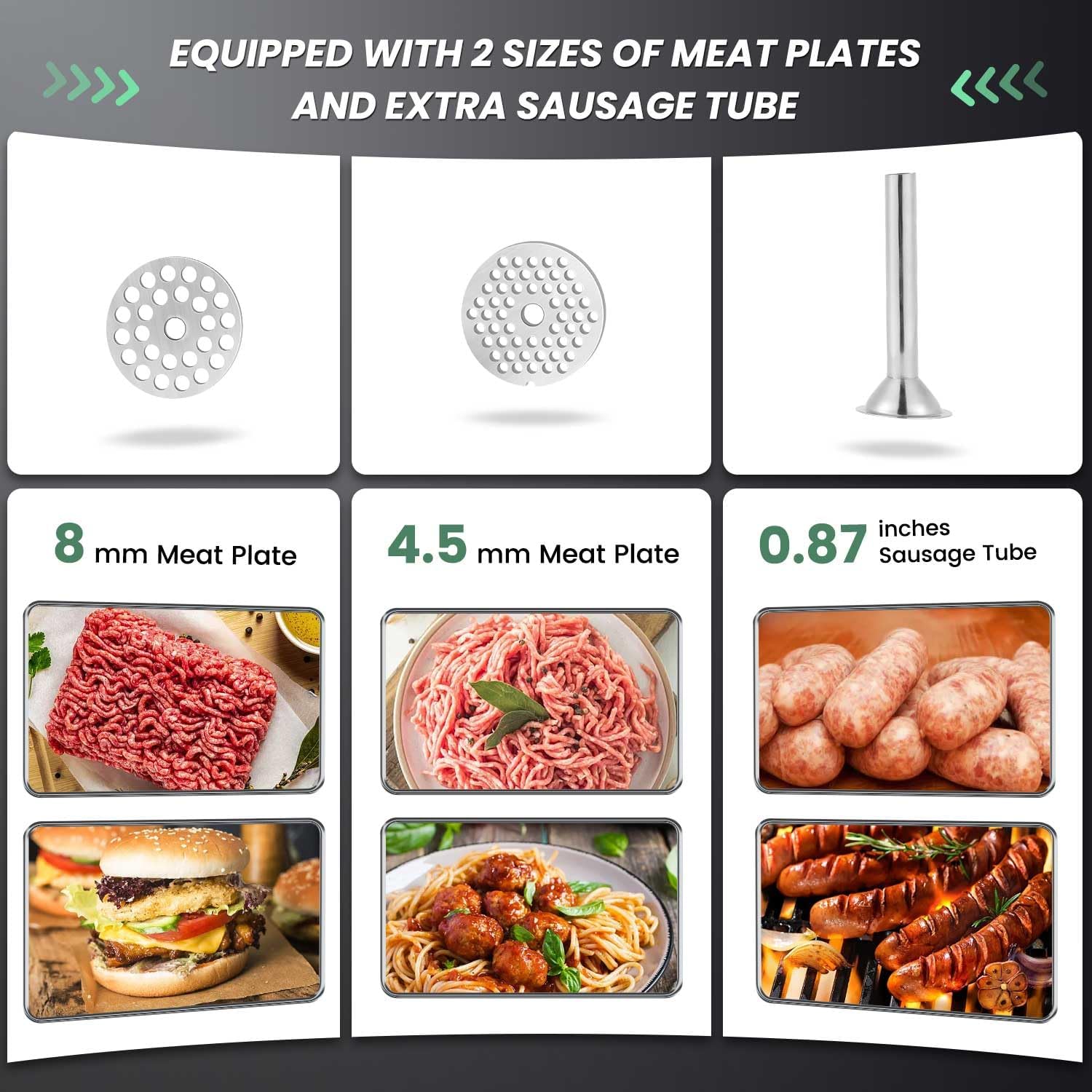 Manual Stainless Steel Compact Meat Mincer Sausage Stuffer Hand-Cranked Meat Grinding Machine M8 J805