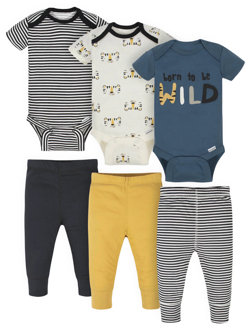 6-Piece Baby Boys Bodysuits & Pants Set F4454