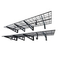Black 2-Pack 24-inch-by-72-inch Wall Shelf Garage Storage Rack Y996143