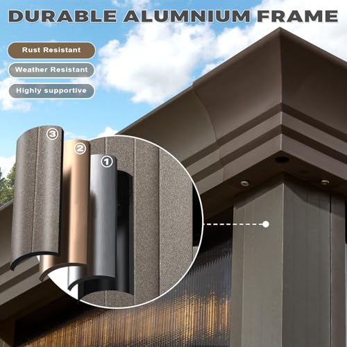 12' x 15' Aluminum Frame Polycarbonate Roof Sunroom N881390