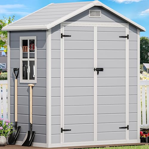 6.x4 FT Resin Storage Shed with Reinforced Floor F196