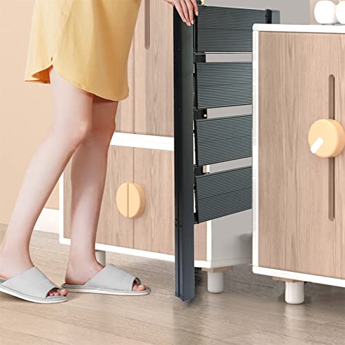 Black 4 Step Aluminium Folding Ladder J7535