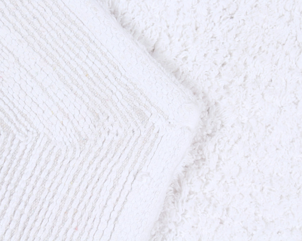100% Cotton Tufted Bath Rug, 22"x60" Runner, White U59774