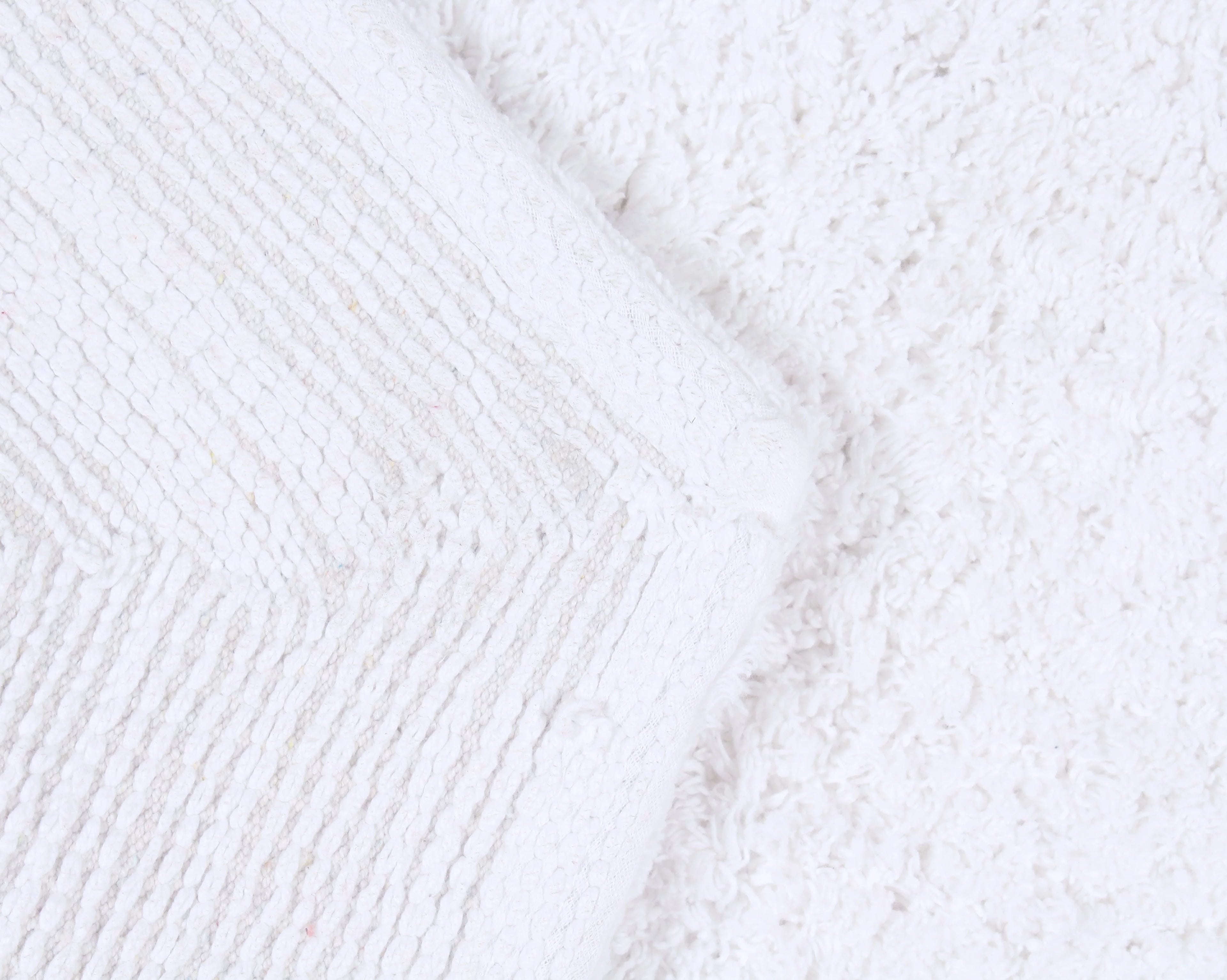 100% Cotton Tufted Bath Rug, 22"x60" Runner, White U59774