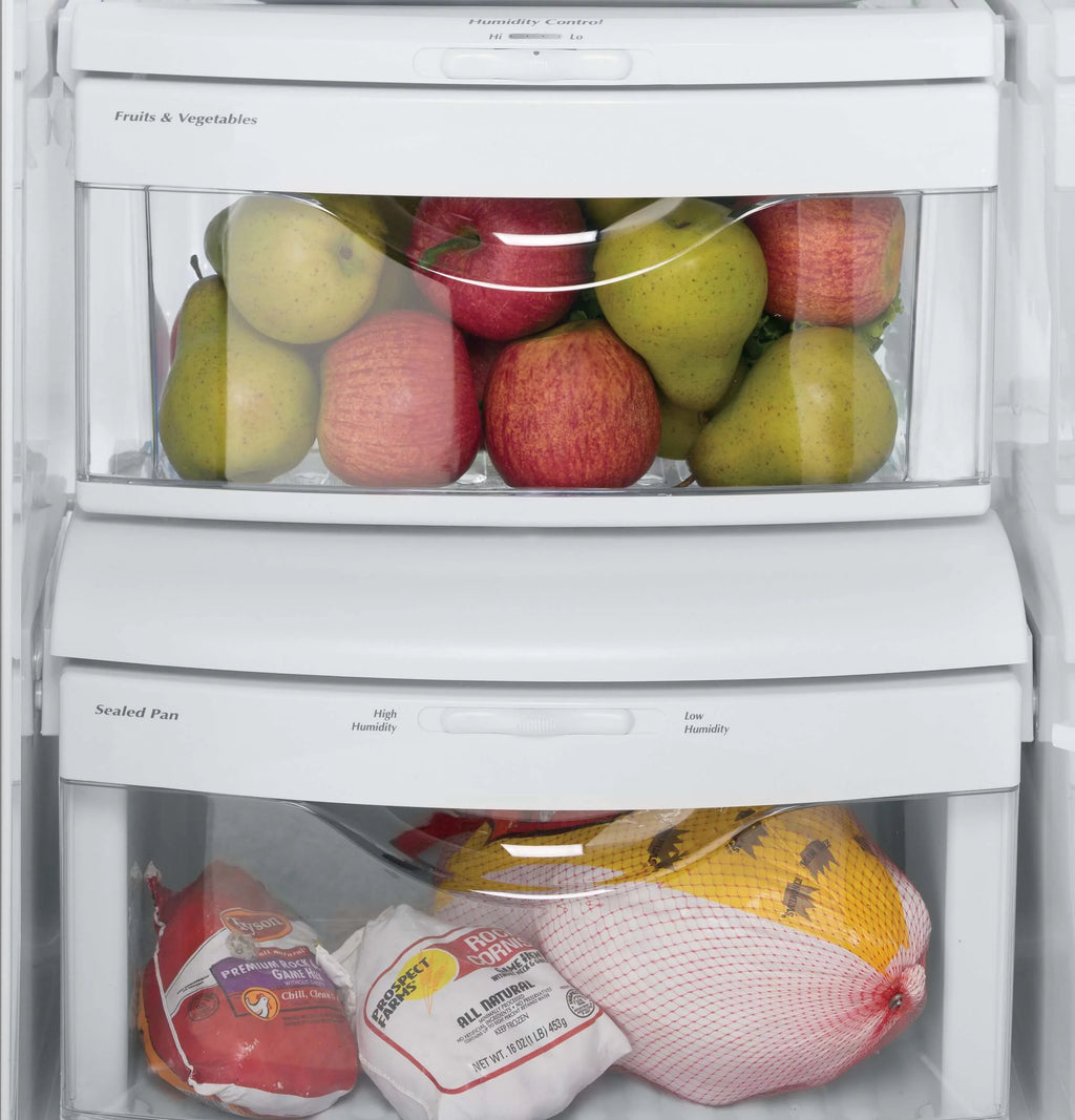 White 33 Inch Freestanding Side by Side Refrigerator O61218