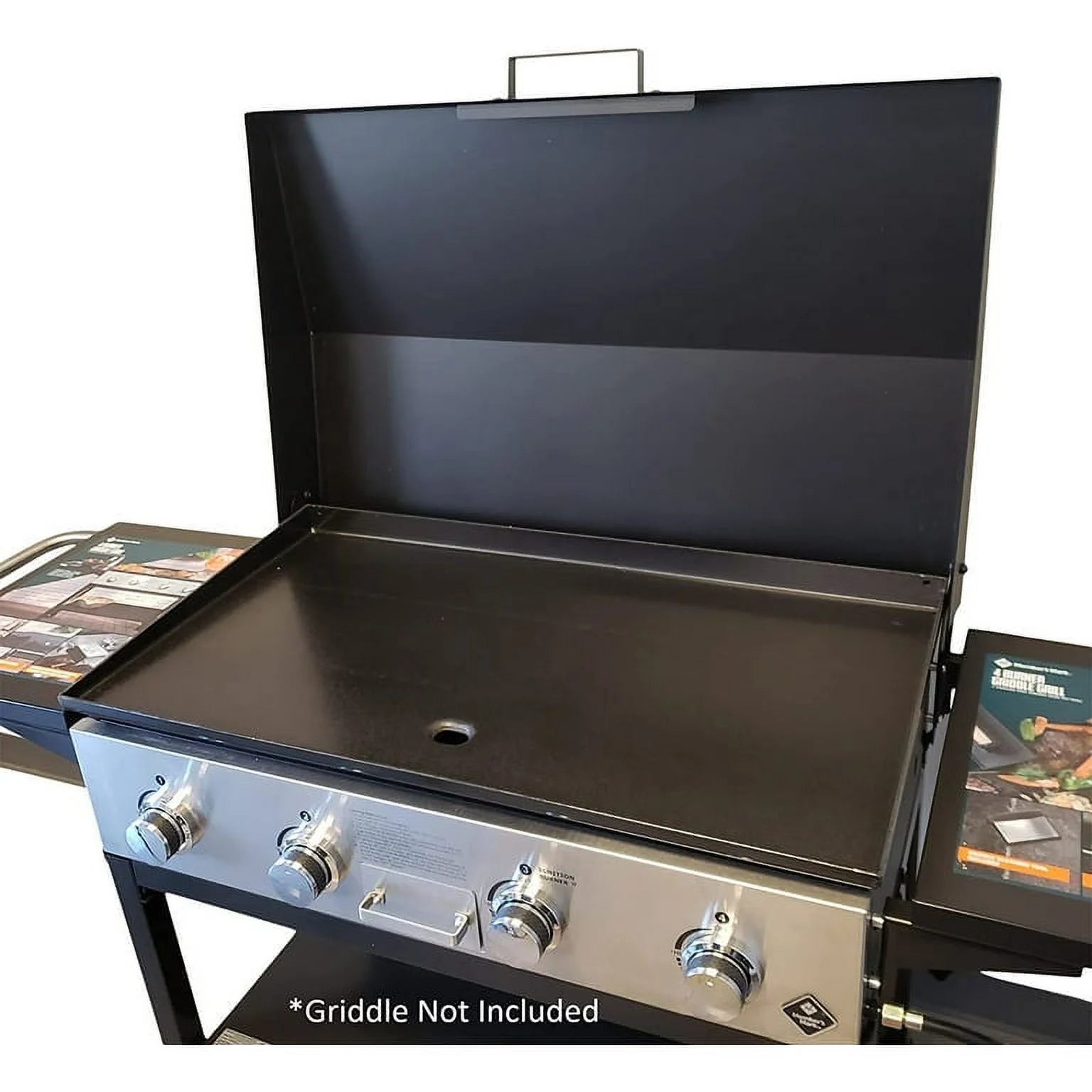 36 in Griddle Hood Lid Black BBQ Hard Cover E255