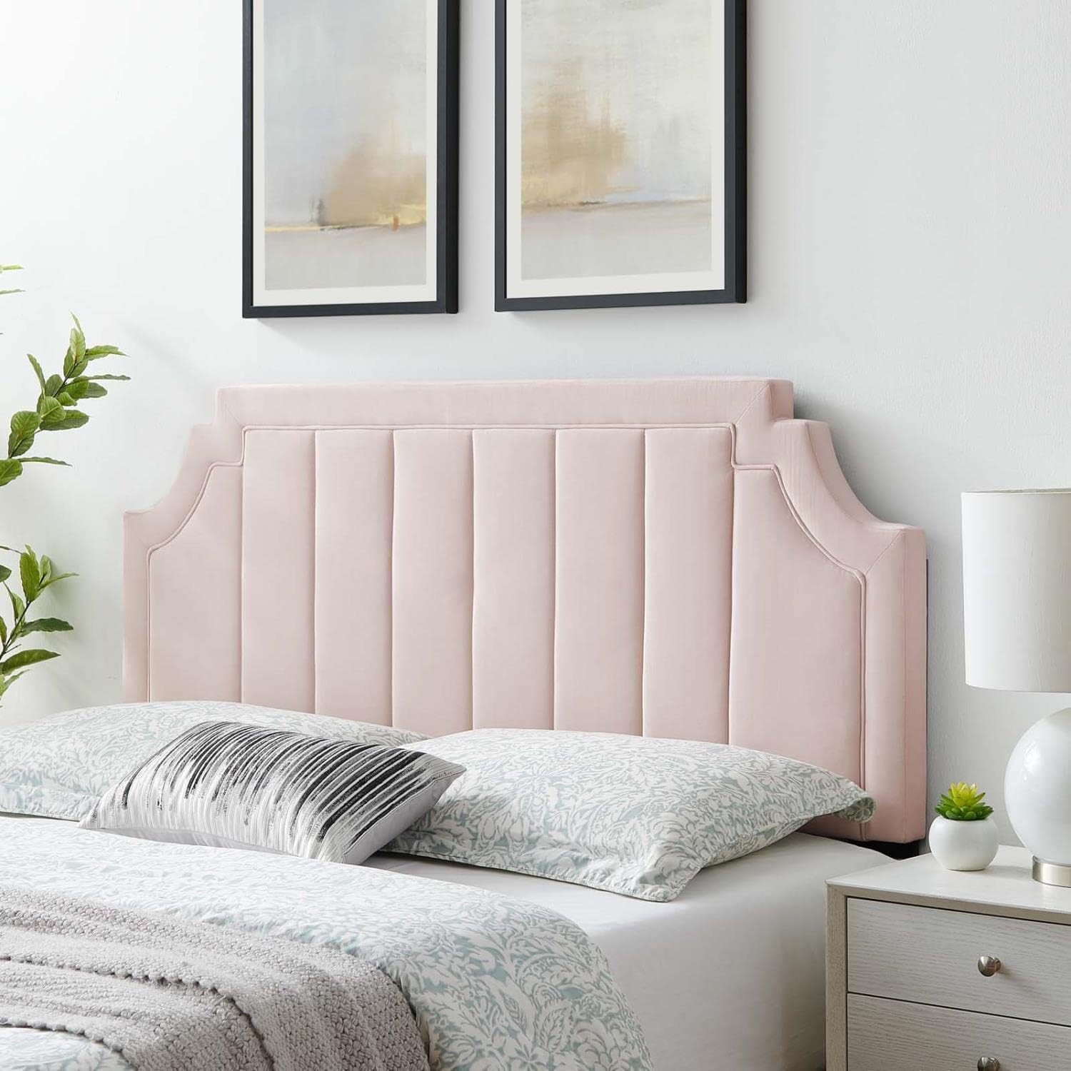 Channel Tufted Performance Velvet Headboard E774