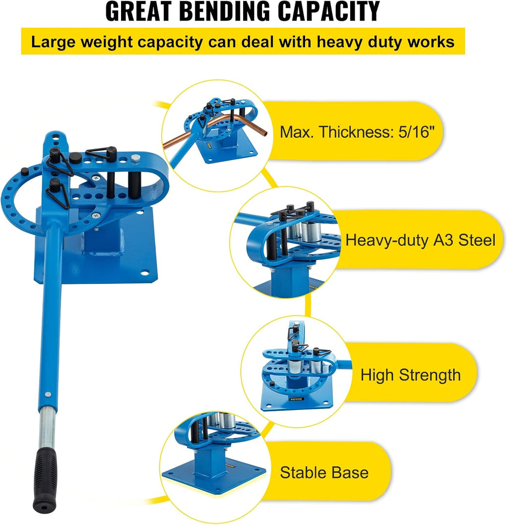 Manual Bench Top Compact Pipe Bender 7 Dies 1-3inch M198