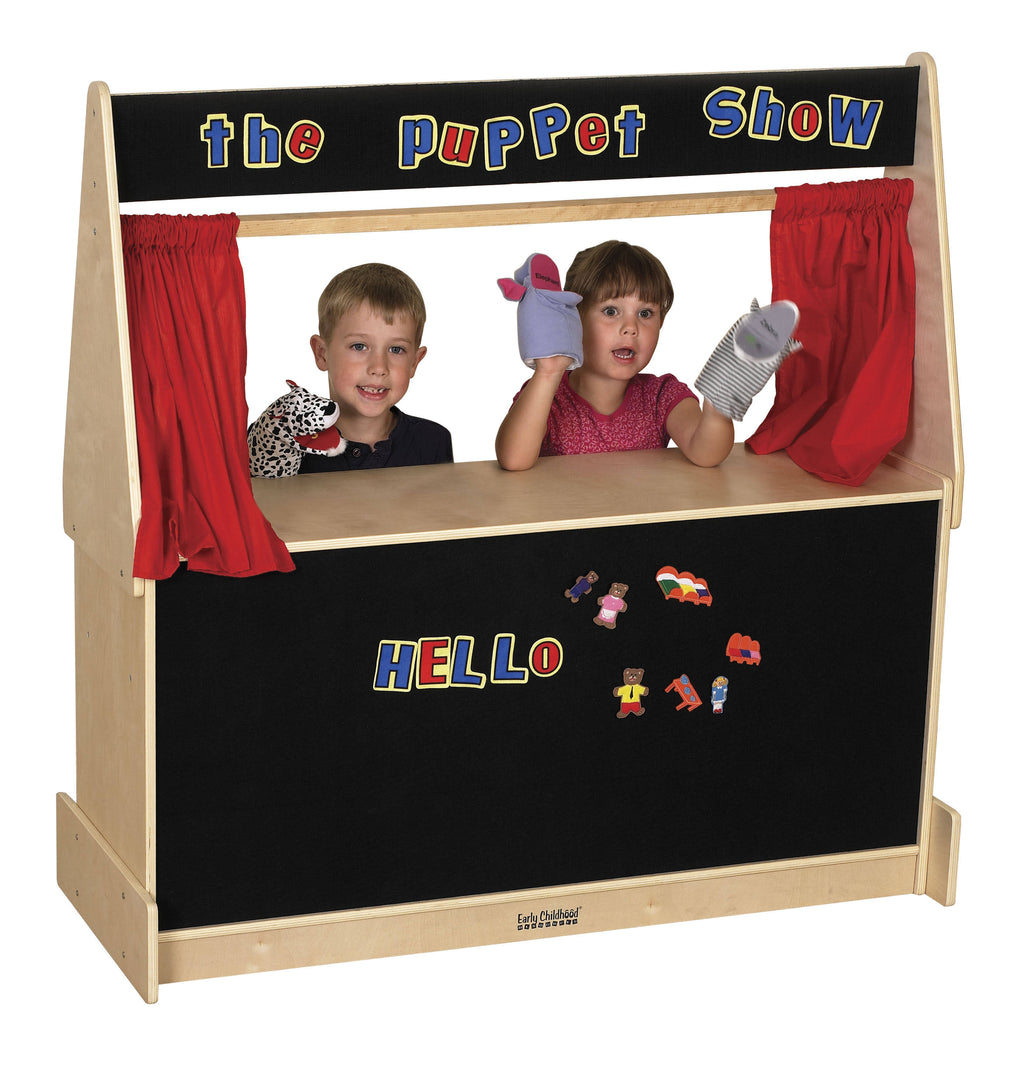 Black Wood Flannel Puppet Theater B487266