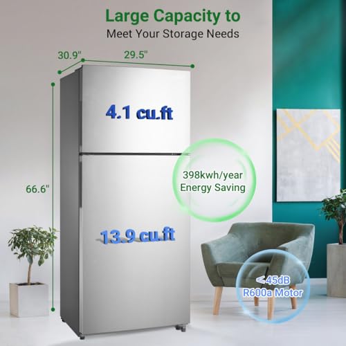 Stainless Steel Top Freezer Refrigerator C763
