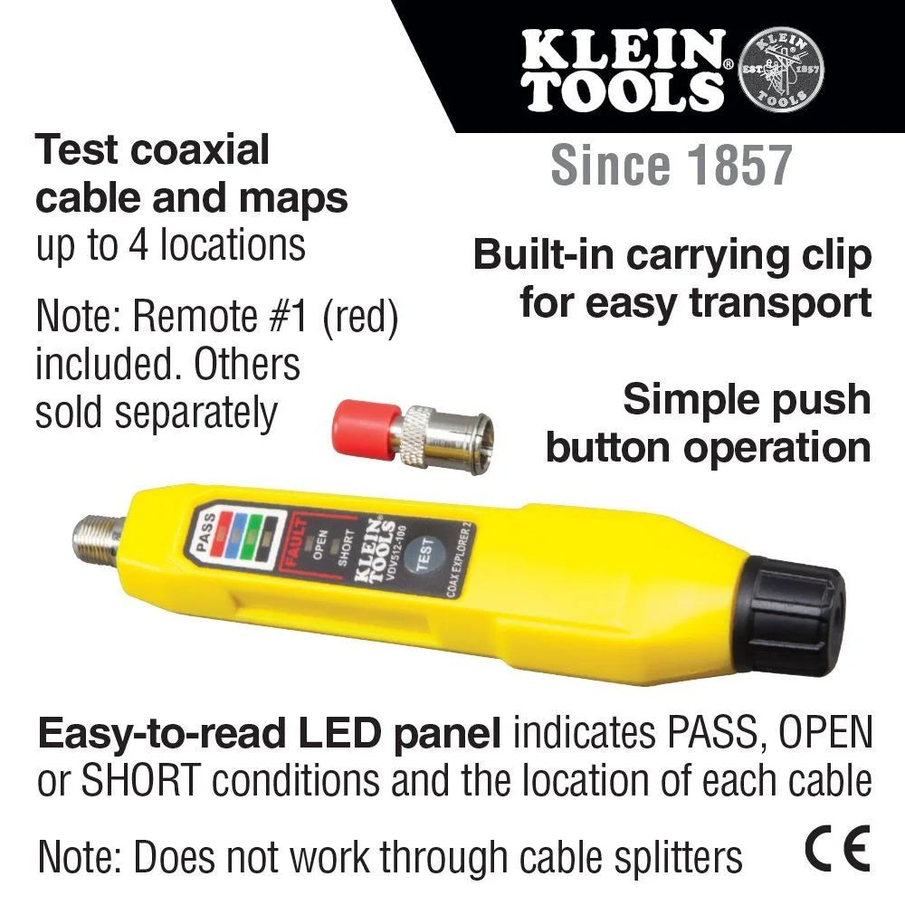 Coax Explorer 2 Tester with 1 Red Remote H47551