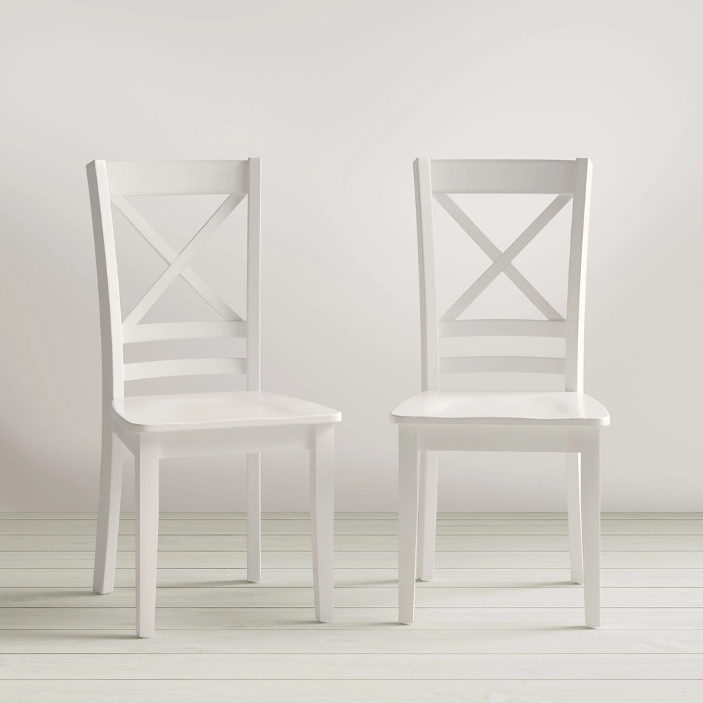 Solid Wood Cross-Back Dining Chair (Set of 2) A40559
